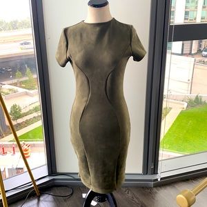 Akira green velvet dress